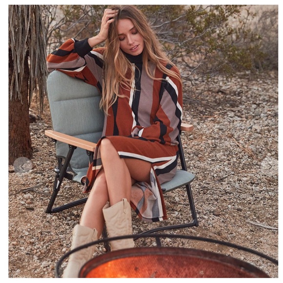 27 Absolutely Fabulous Vertical Striped Turtle Neck Midi Dress - Picture 3 of 6